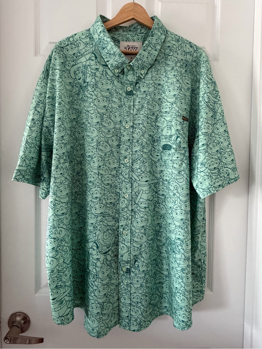 RSVLTS Mint Green Short-Sleeve Button-Down Shirt